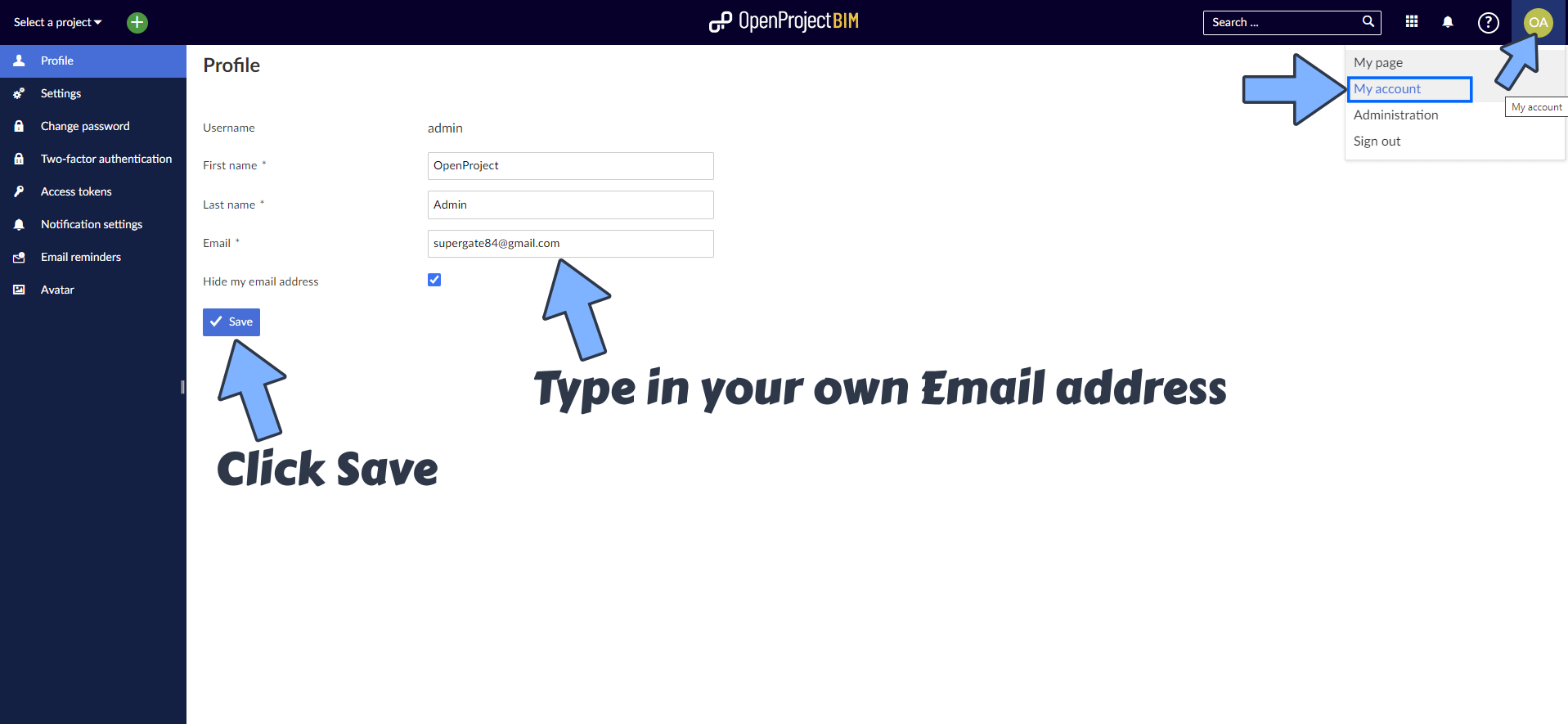 Synology OpenProject SMTP Email Notification Setup 1