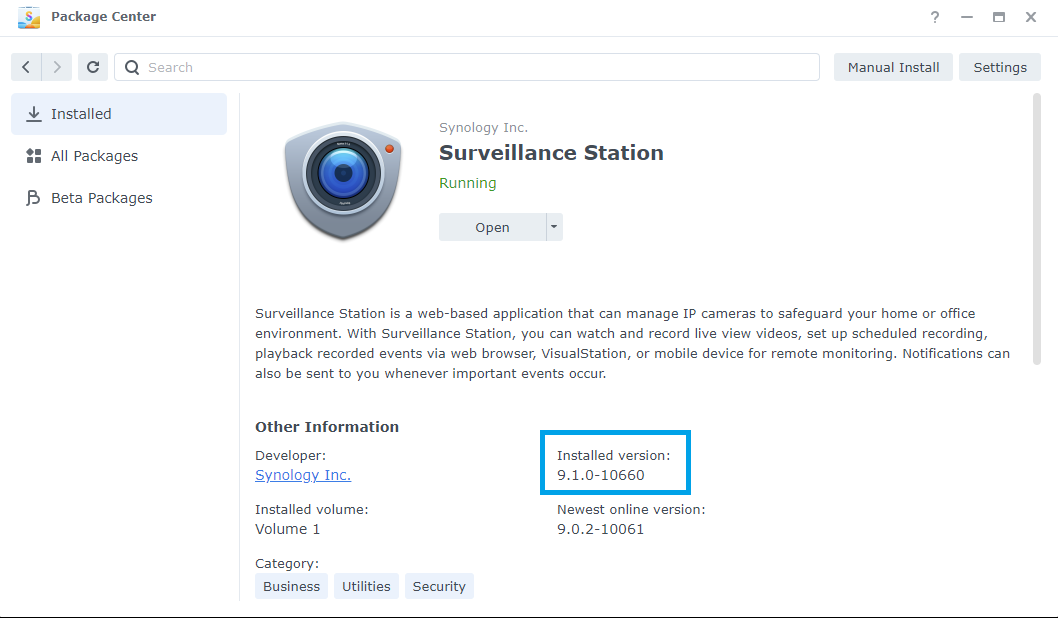 Synology Surveillance Station 9.1.0-10660