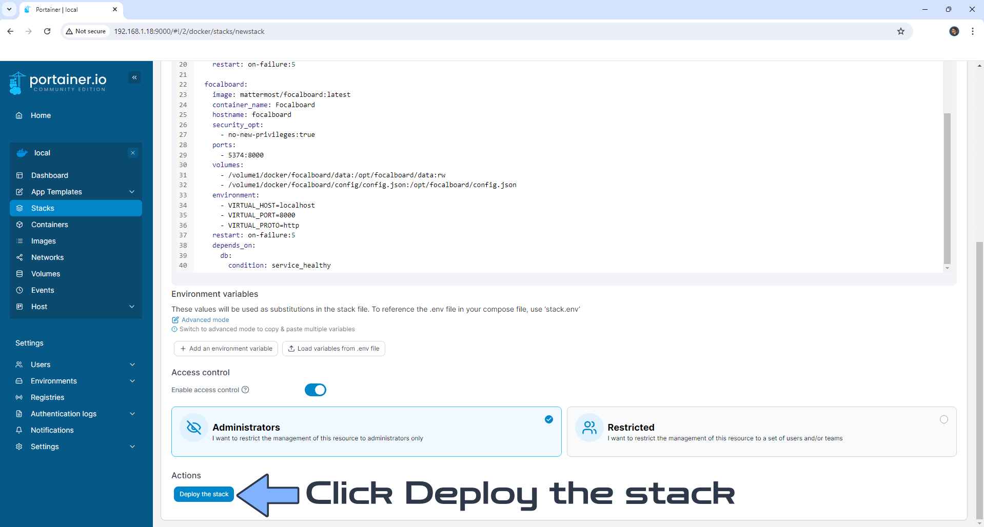 Focalboard Synology NAS Set up 15 new 2025