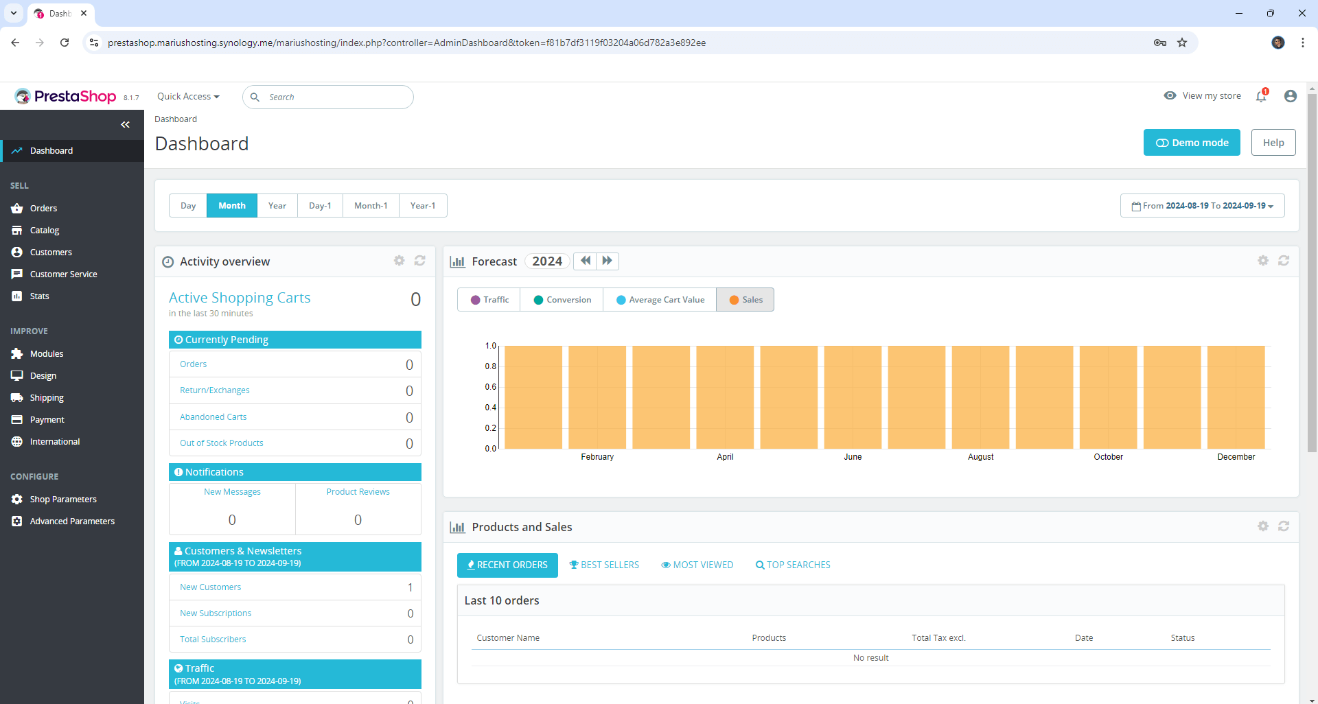 PrestaShop Synology NAS Set up 22 new 2025