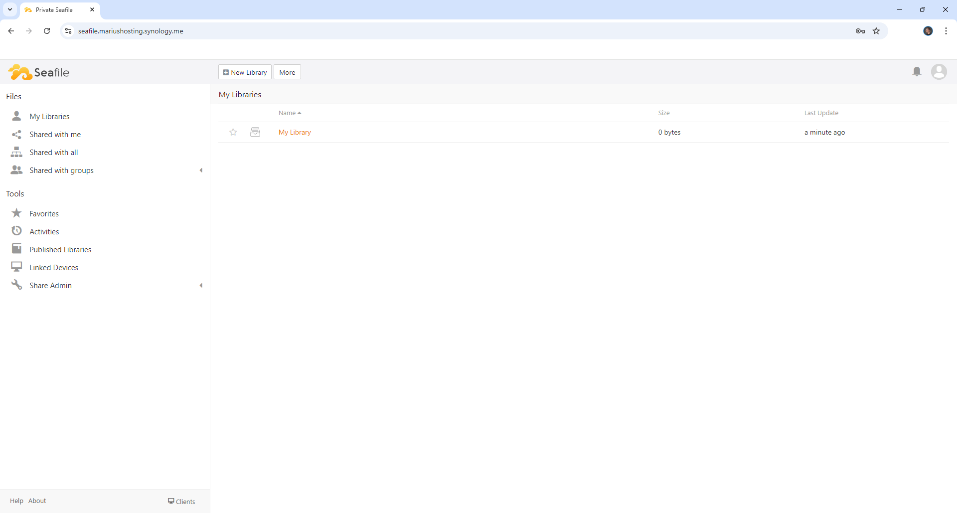 Seafile Synology NAS Set up 12 new 2025