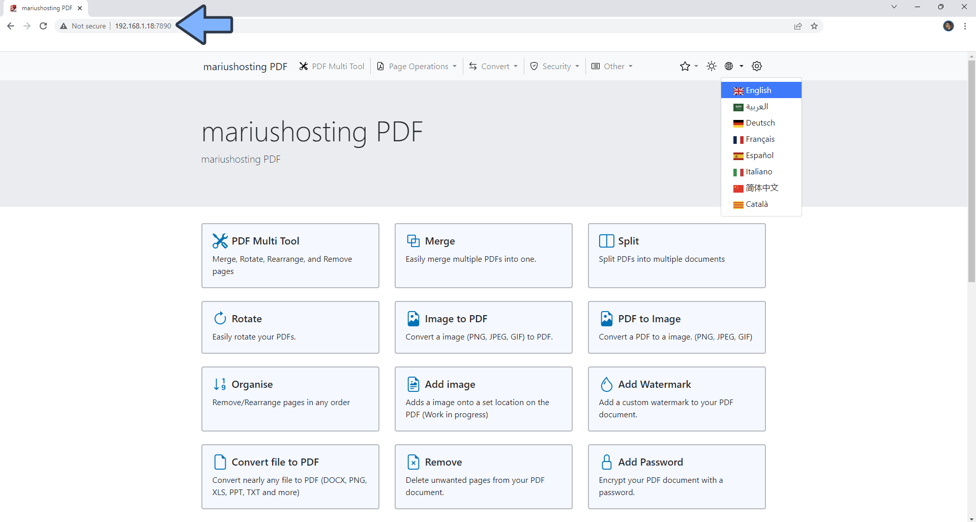 Stirling-PDF Synology NAS Set up 6
