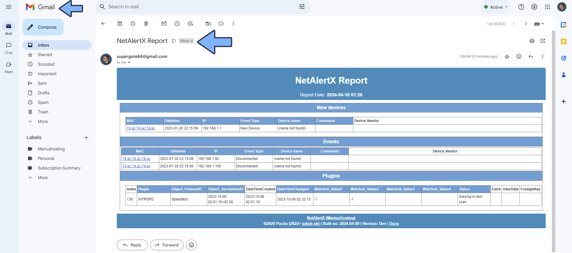 Synology Pi.Alert NetAlertX Set up Email-Notification 6 2025