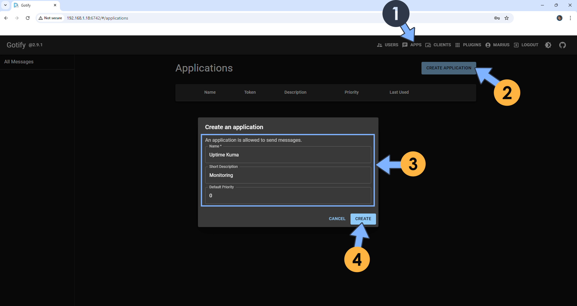 Gotify Synology NAS Set up 10 new 2026