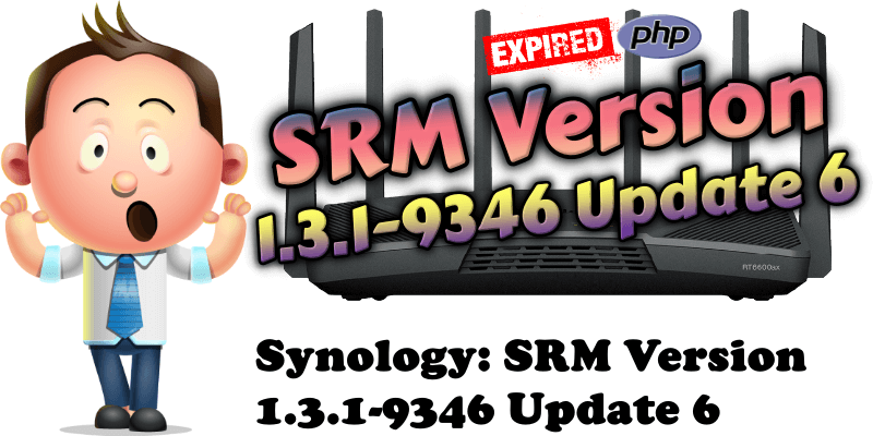 Synology SRM Version 1.3.1-9346 Update 6