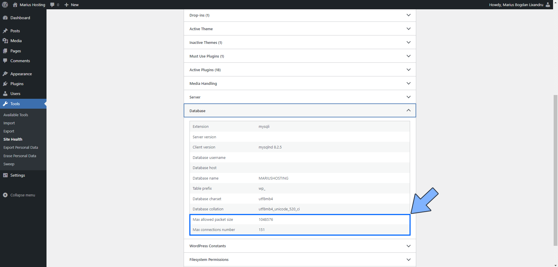 Synology Increase MariaDB Max Connections and Packets 2