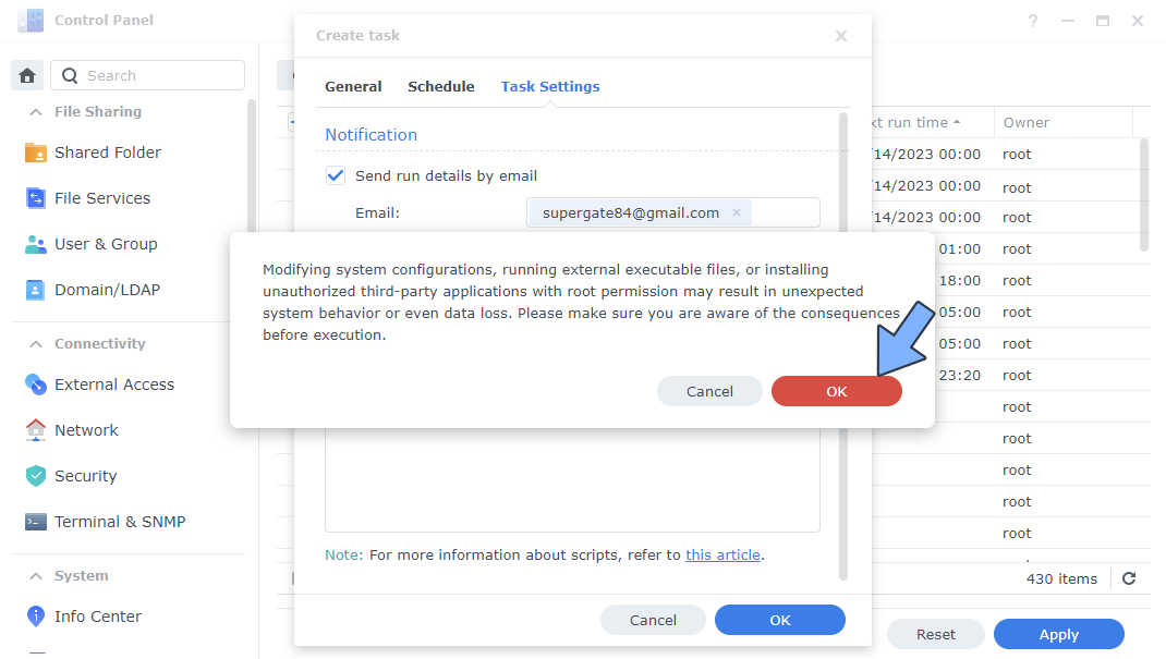 Synology Set up WordPress Cron 3