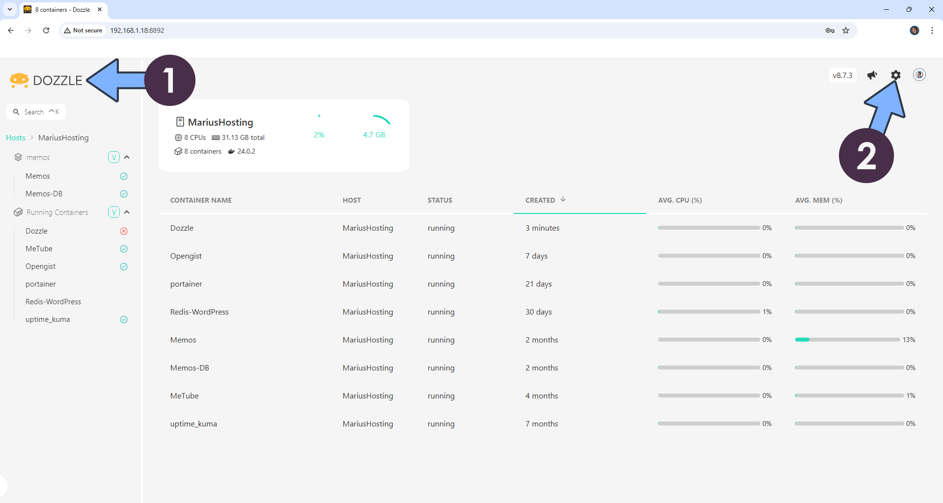 Dozzle Synology NAS Portainer Authentication Set up 10 new 2026