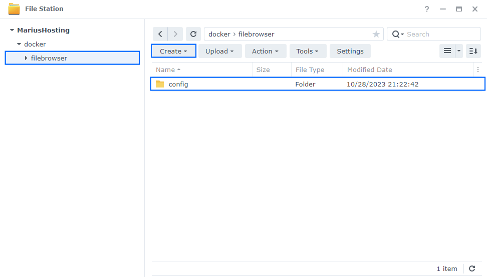 File Browser Synology NAS Portainer Set up 2