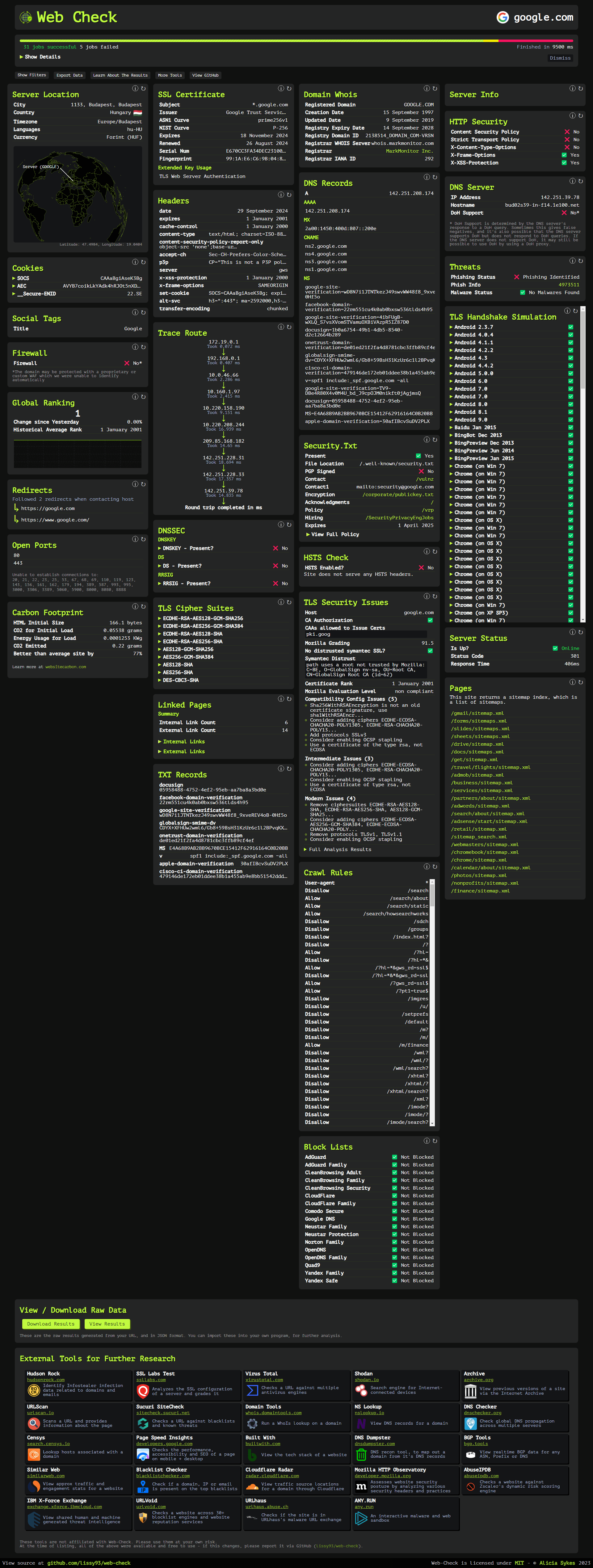 Web-Check Synology-NAS Set up 5 new 2025