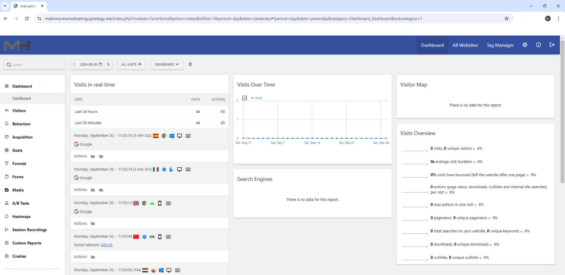 23 Matomo Synology NAS Set up new 2025