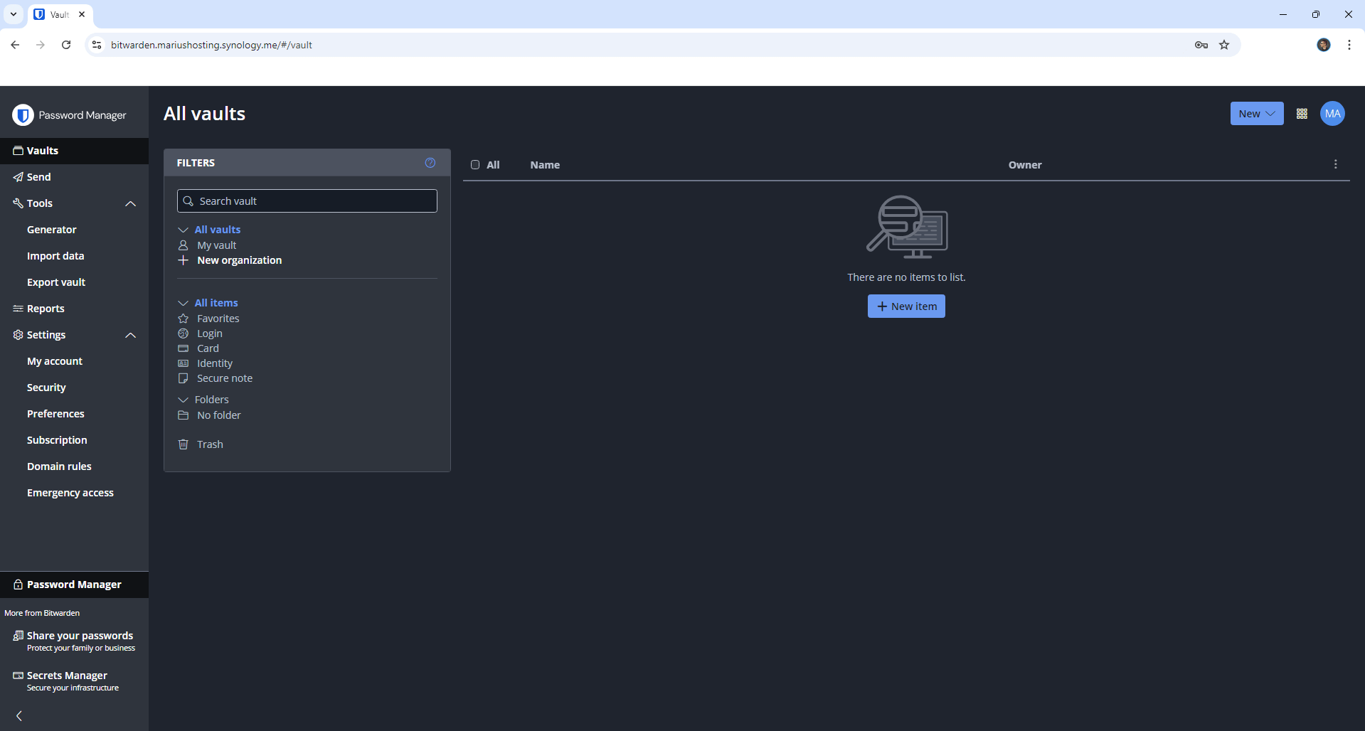 Bitwarden Synology NAS Set up 18 new1 2027