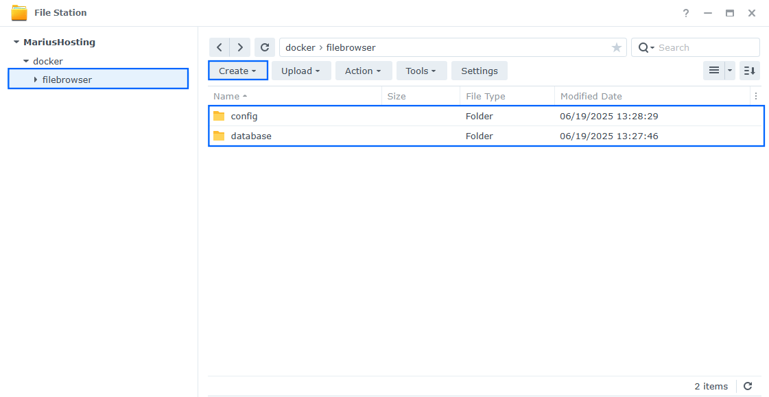 File-Browser Synology NAS Set up 2 new 2026