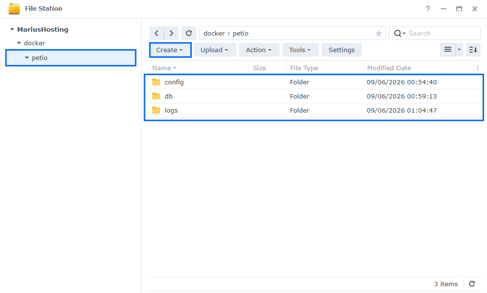 Petio Synology NAS Set up 2 new 2026