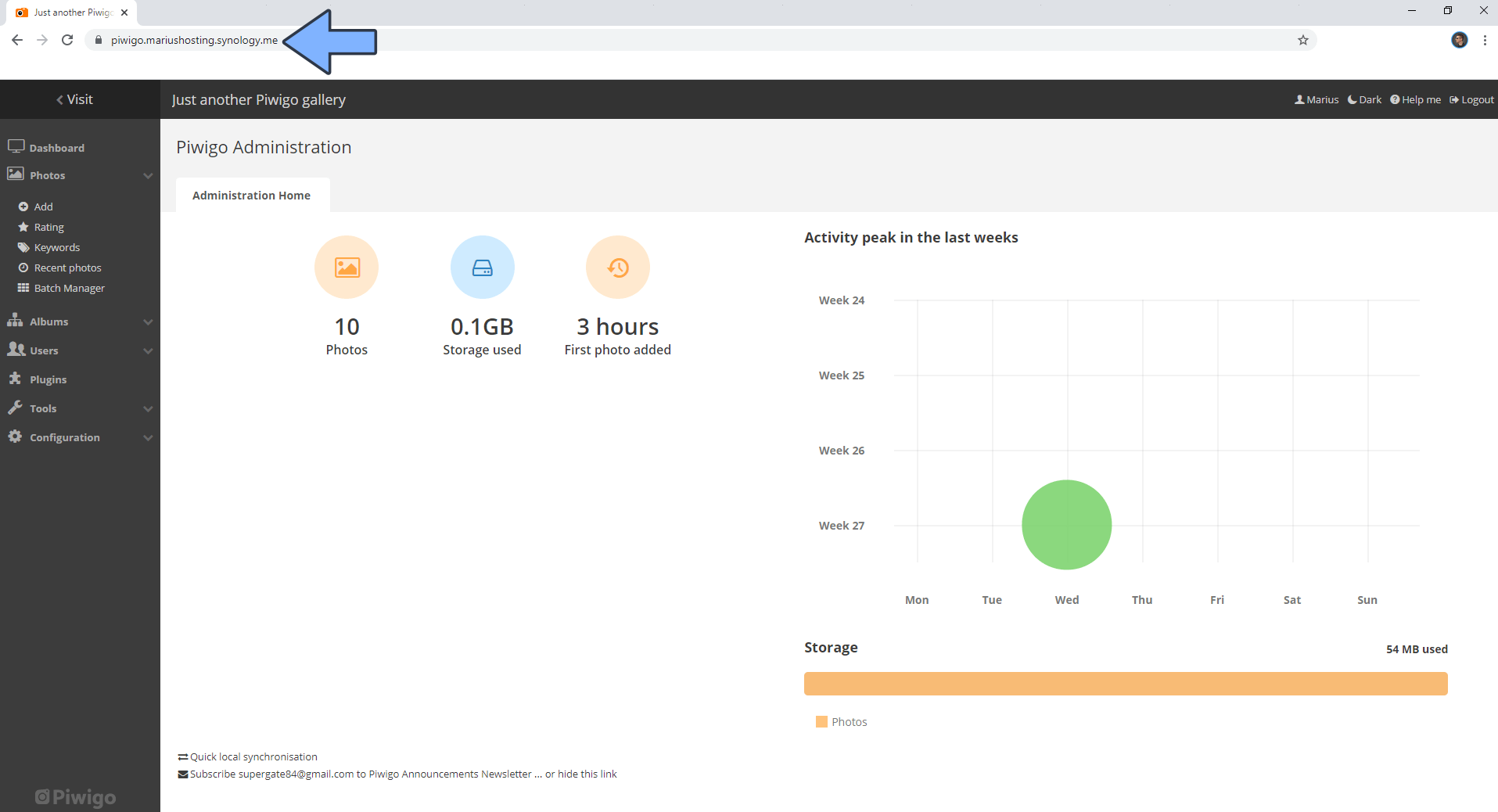 Piwigo Synology NAS Set up 12 new 2025