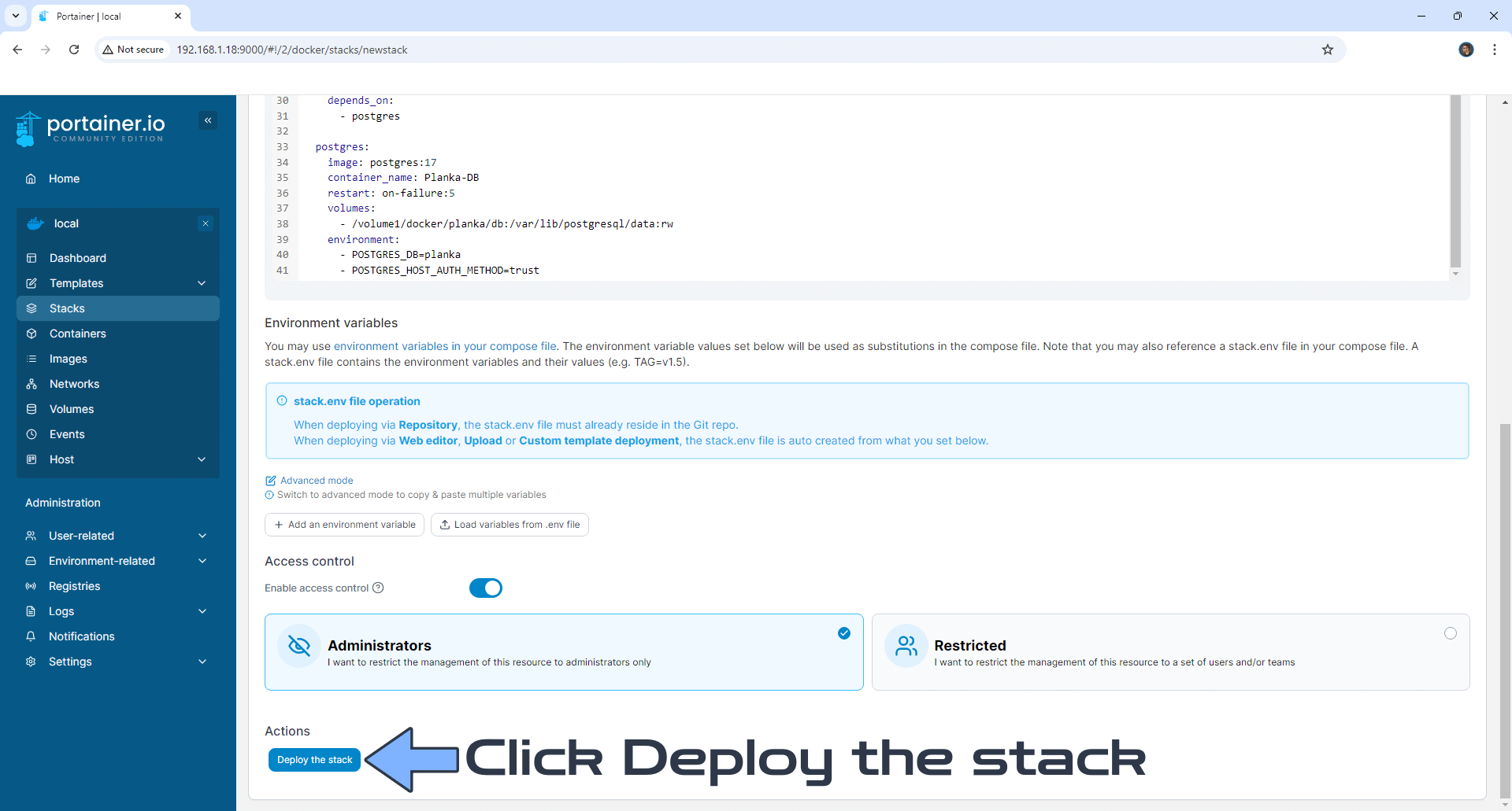 Planka Synology NAS Set up 7 new 2025