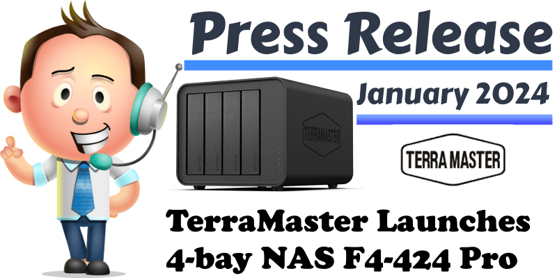 TerraMaster Launches 4-bay NAS F4-424 Pro