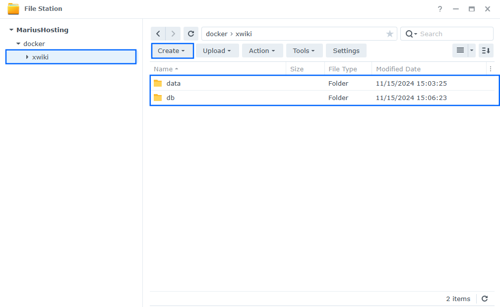 XWiki Synology NAS Set up 2 new 2025