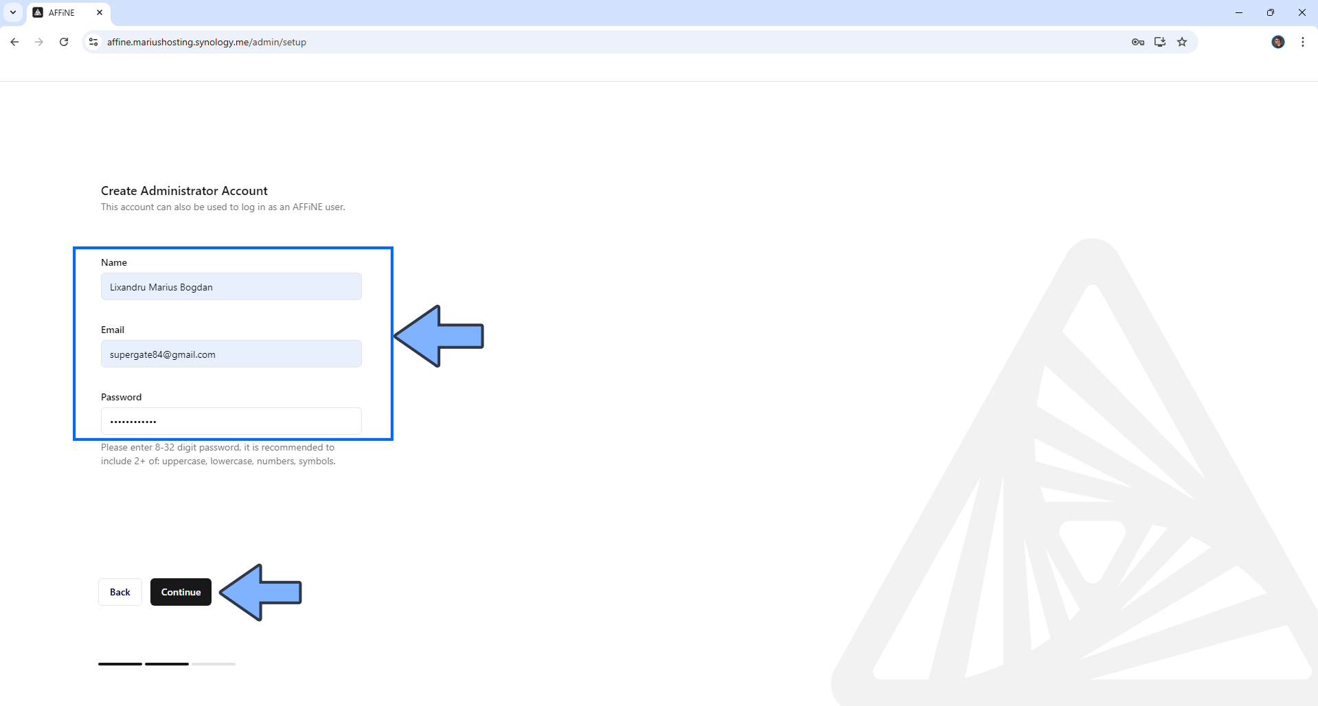 AFFiNE Synology NAS Set up 11 new 2025