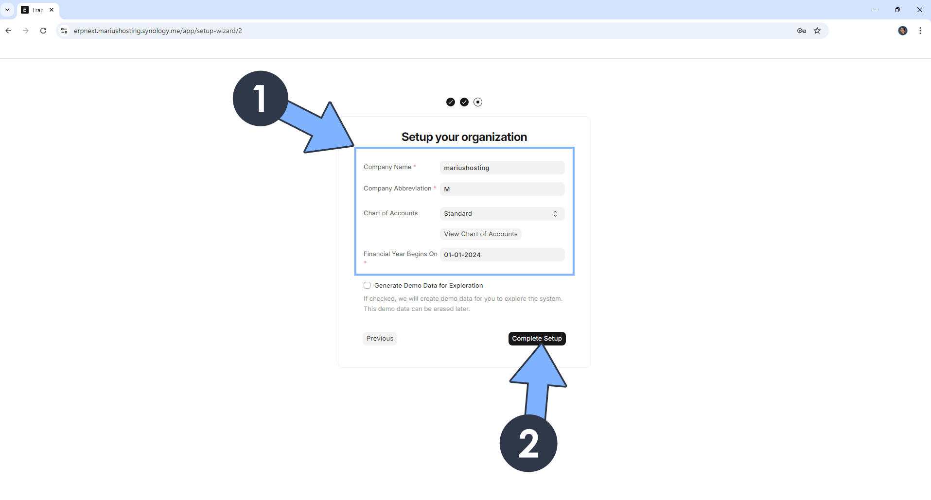 ERPNext Synology NAS Set up 19 new2 2025