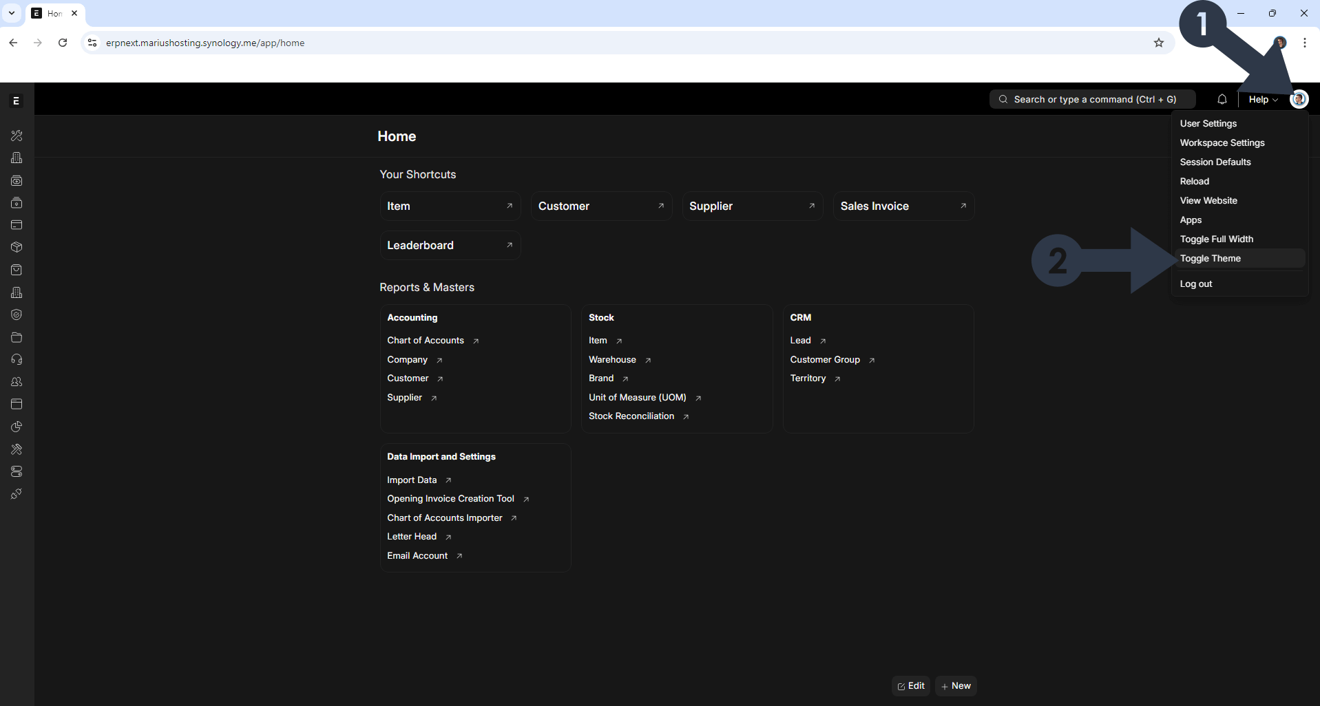 ERPNext Synology NAS Set up 22 new2 2025