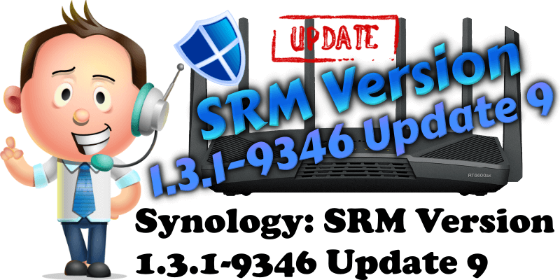Synology router SRM Version 1.3.1-9346 Update 9