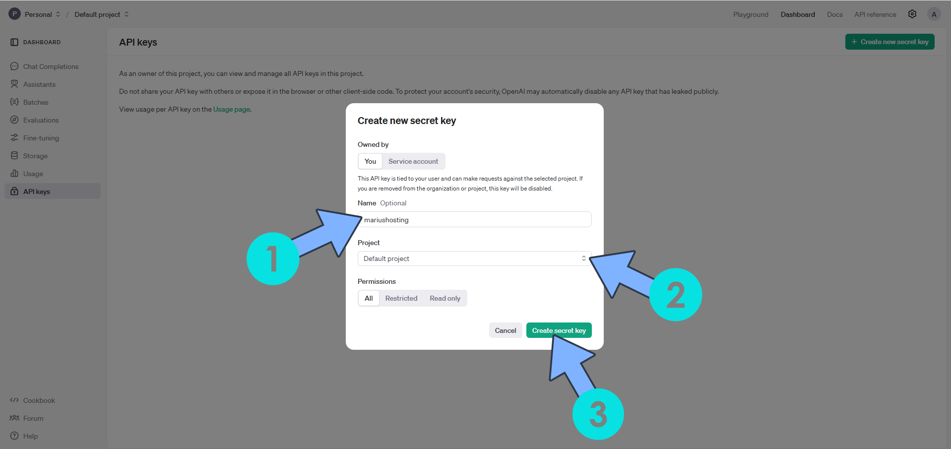 OpenAI Key 2 Synology 2025