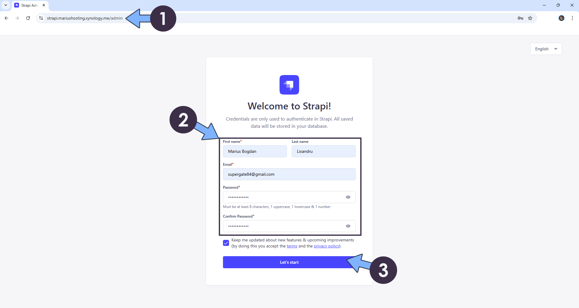 Strapi Synology NAS Set up 10 new 2032