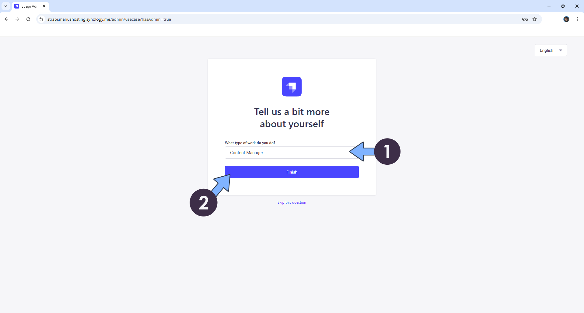 Strapi Synology NAS Set up 11 new 2032