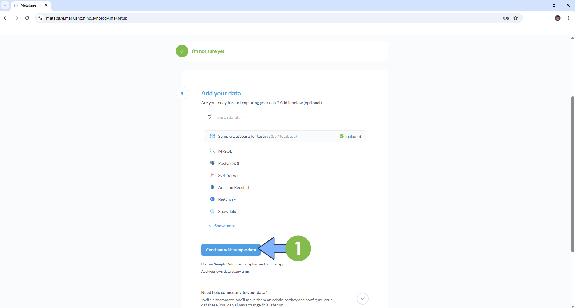 Metabase Synology NAS Set up 14 new 2026