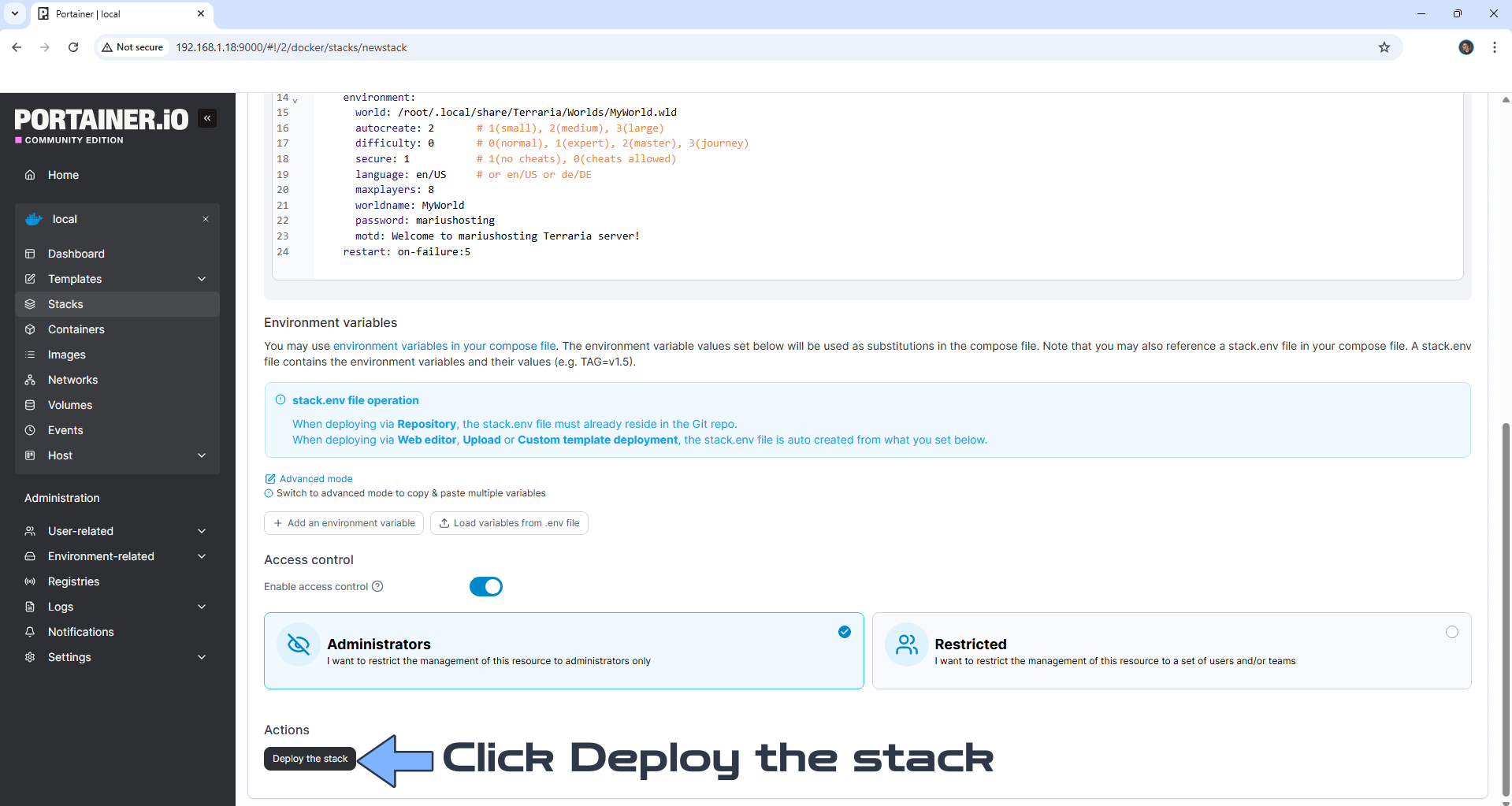 Terraria Synology NAS Set up 3 new 2026