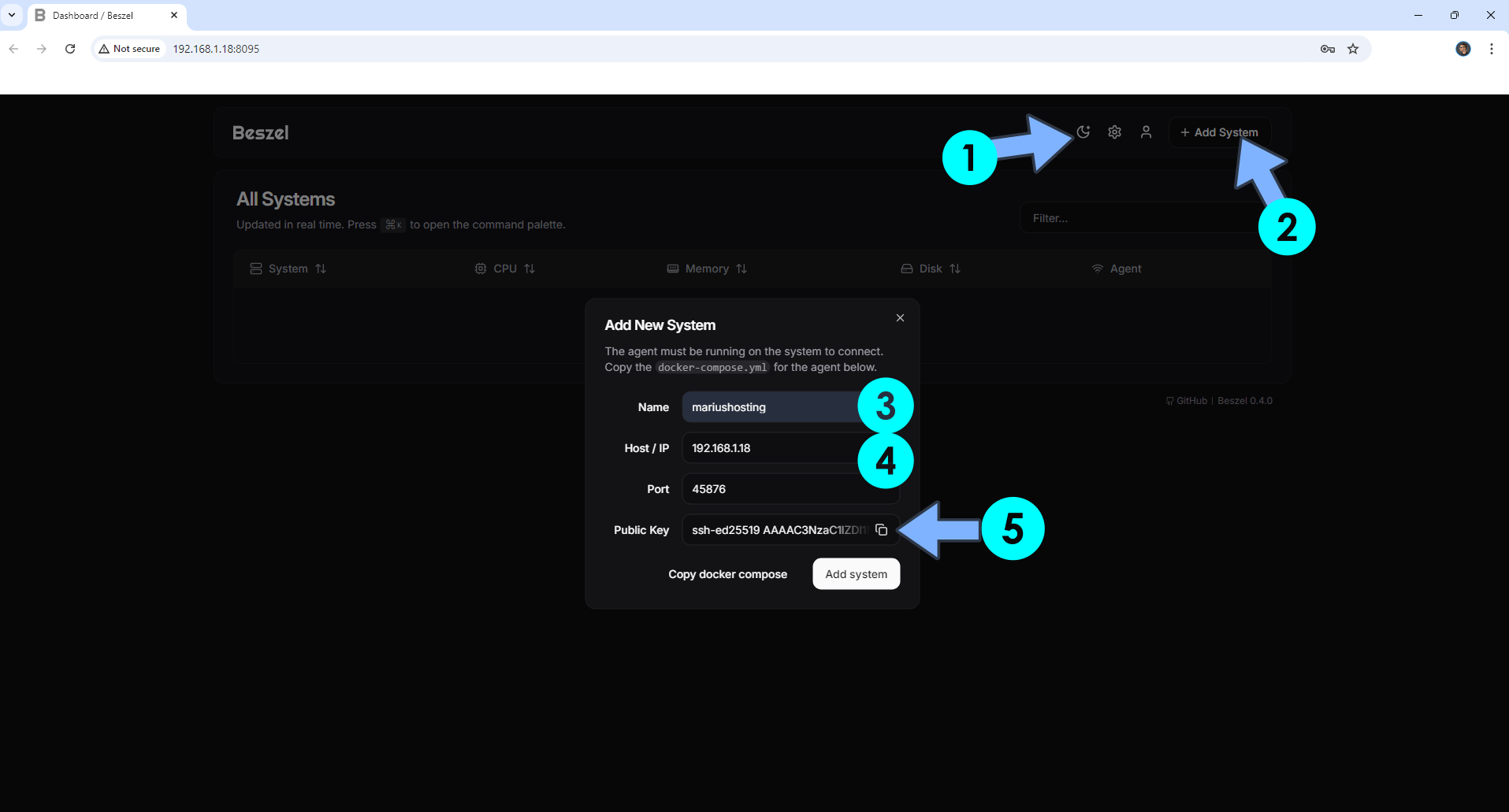 Beszel Synology NAS Set up 4 new 2025