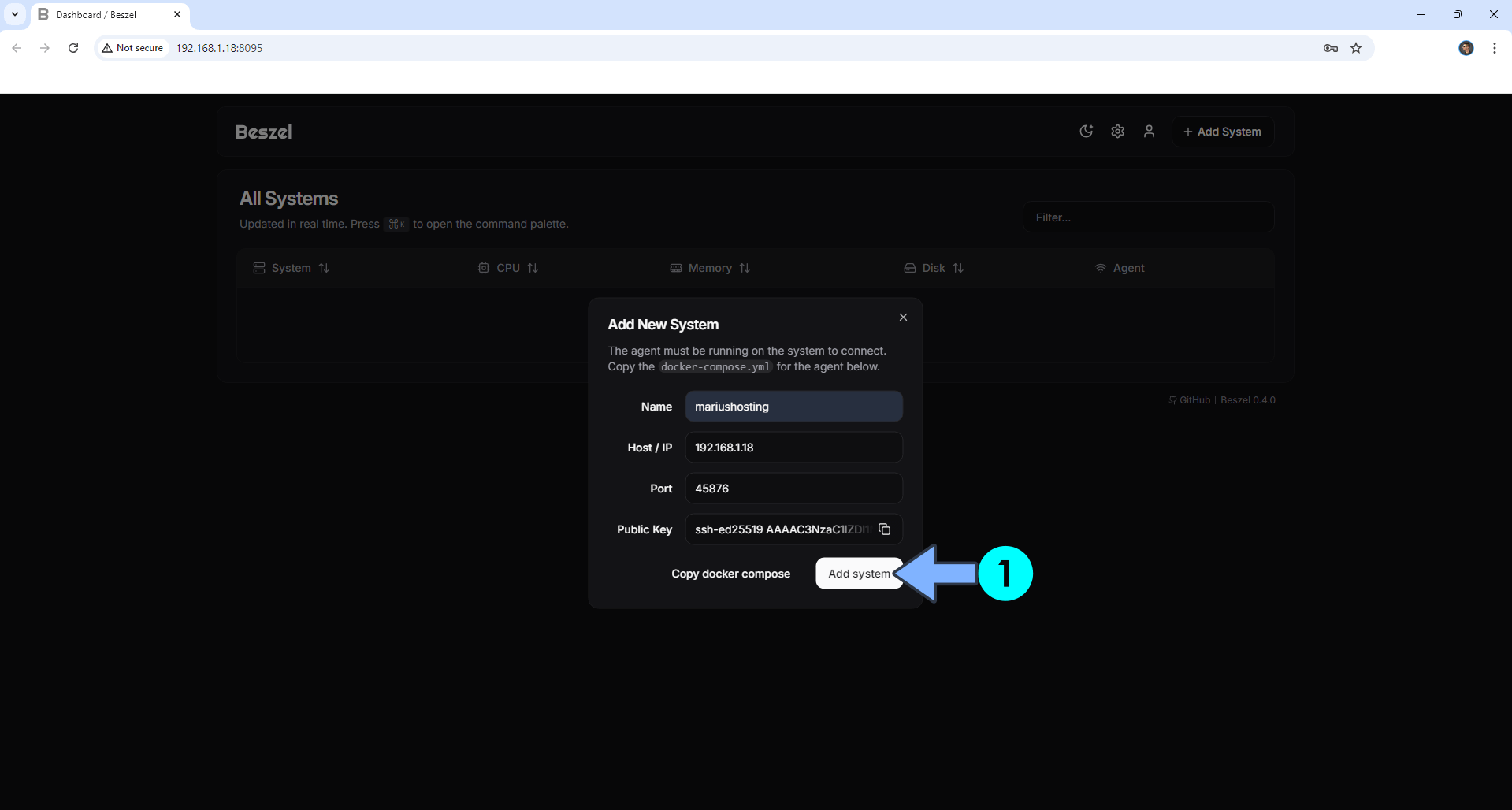 Beszel Synology NAS Set up 6 new 2025