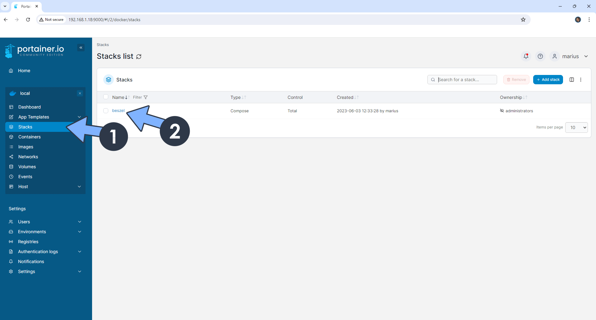 Beszel Synology NAS Set up 9