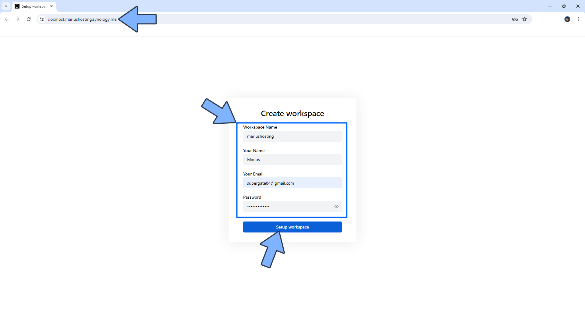 Docmost Synology NAS Set up 16