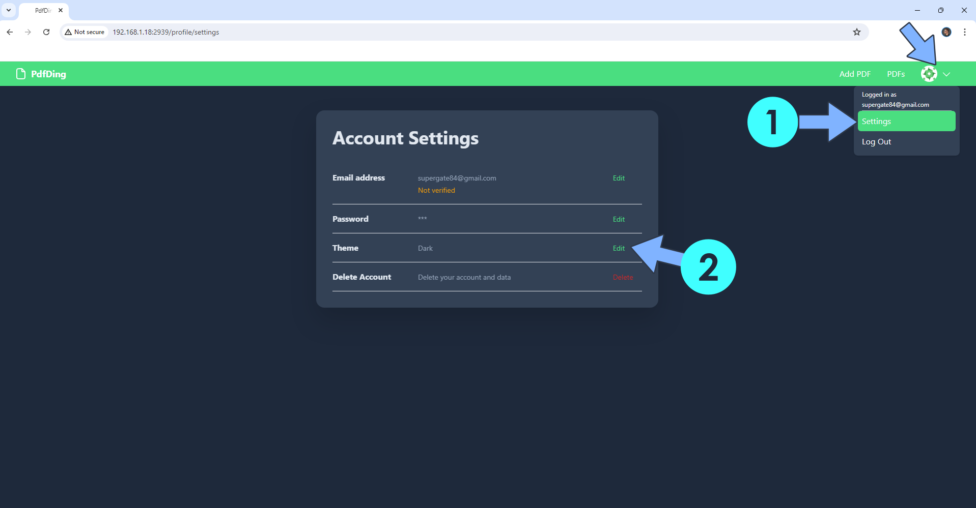 PdfDing Synology NAS Set up 13