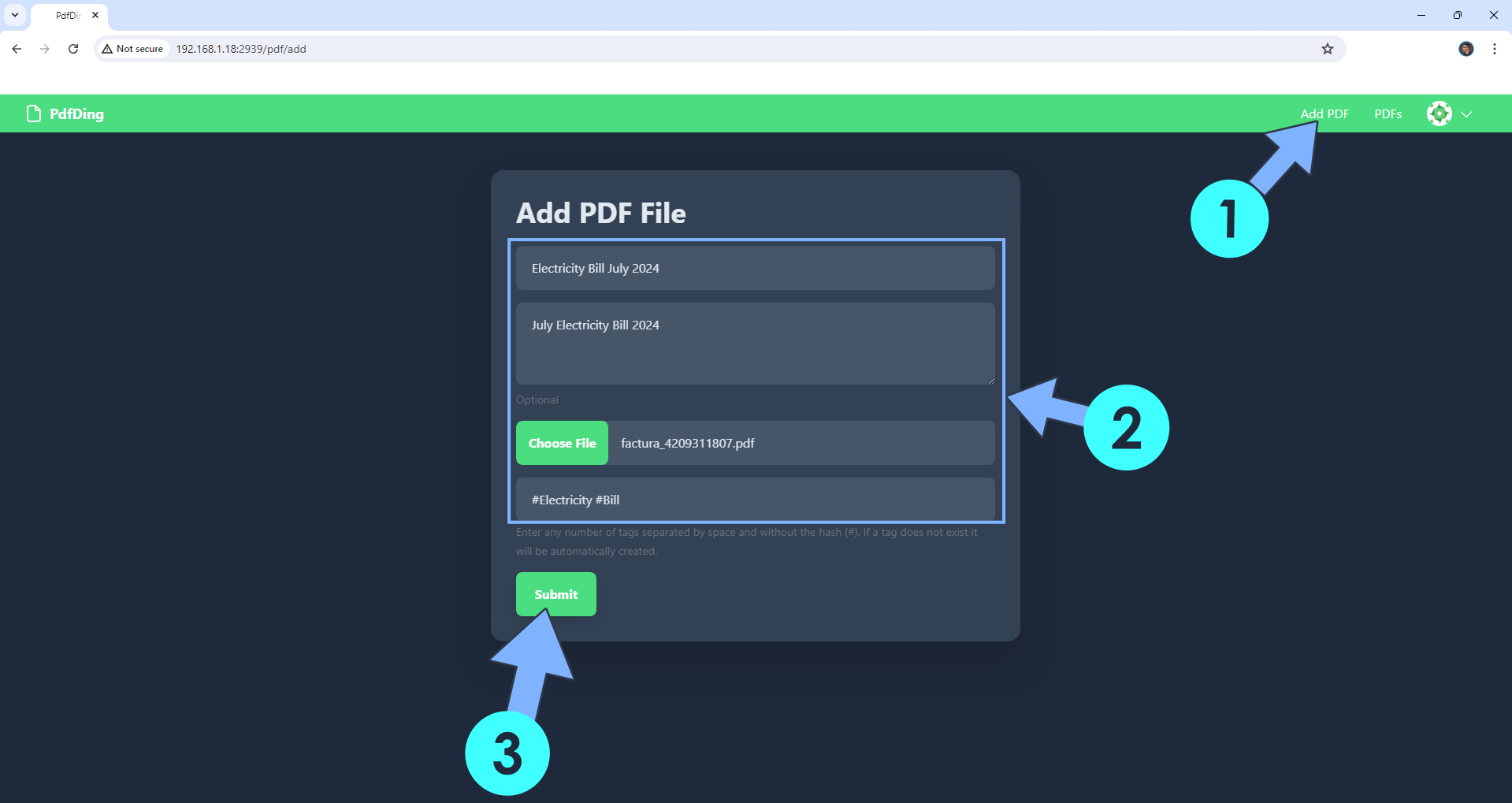 PdfDing Synology NAS Set up 14