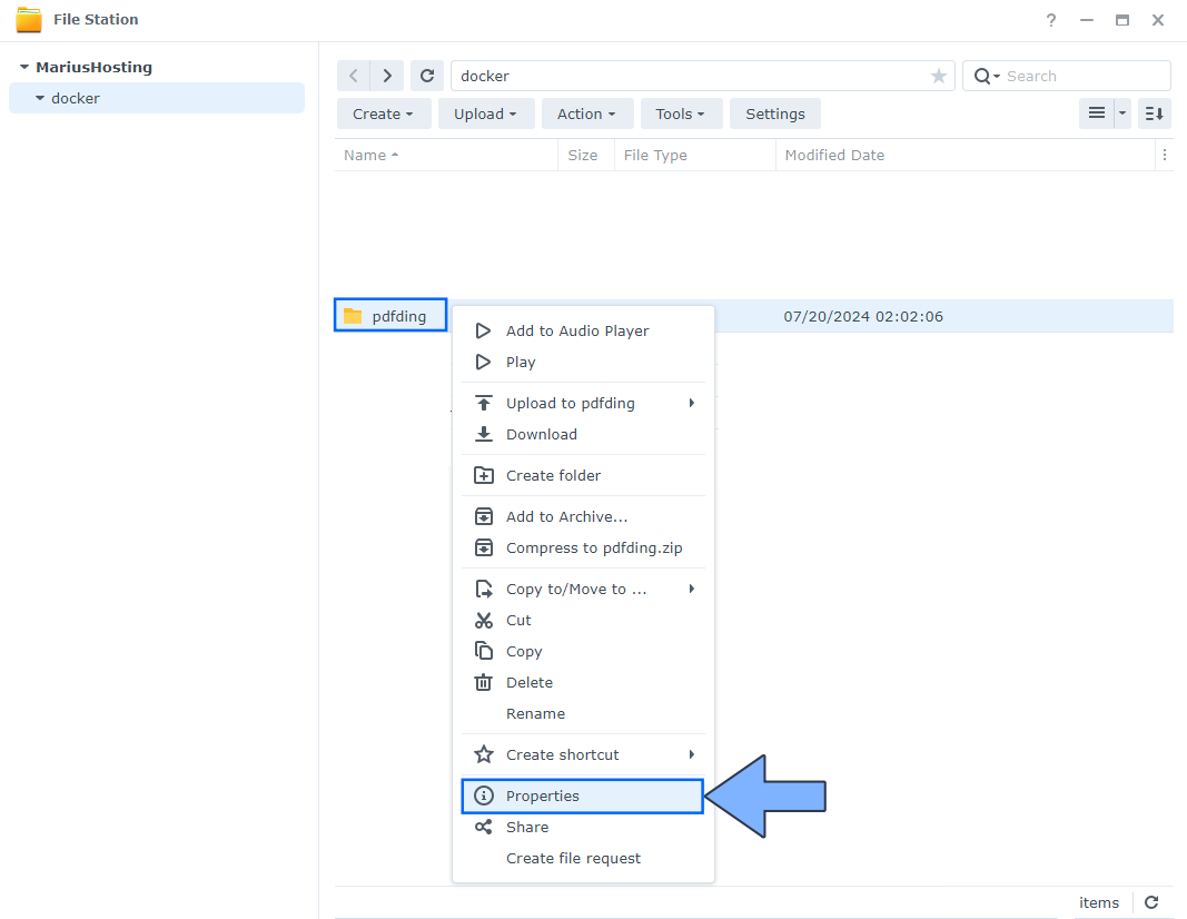 PdfDing Synology NAS Set up 3