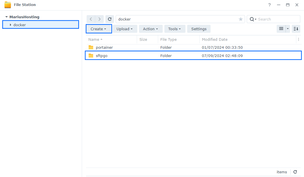 SFTPGo Synology NAS Set up 1