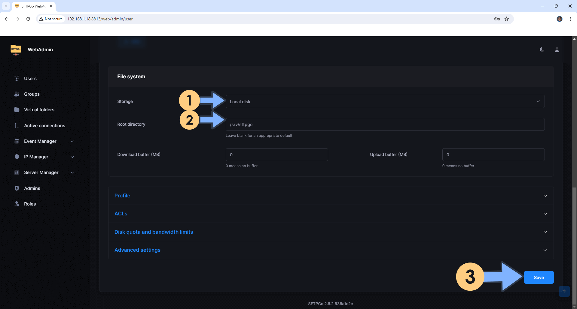 SFTPGo Synology NAS Set up 14