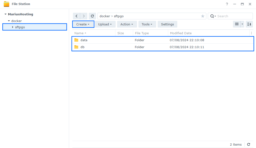 SFTPGo Synology NAS Set up 2