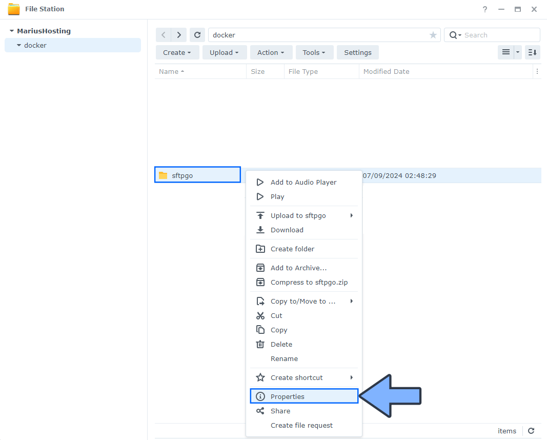 SFTPGo Synology NAS Set up 3