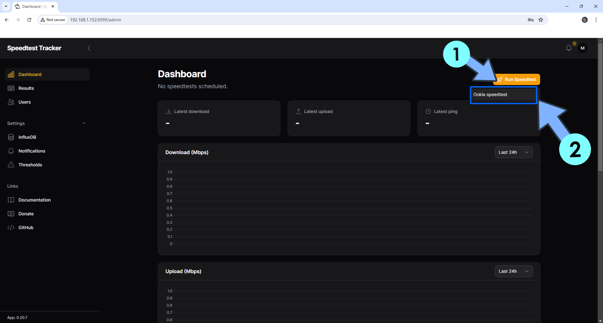 Speedtest Tracker UGREEN NAS Set up 10