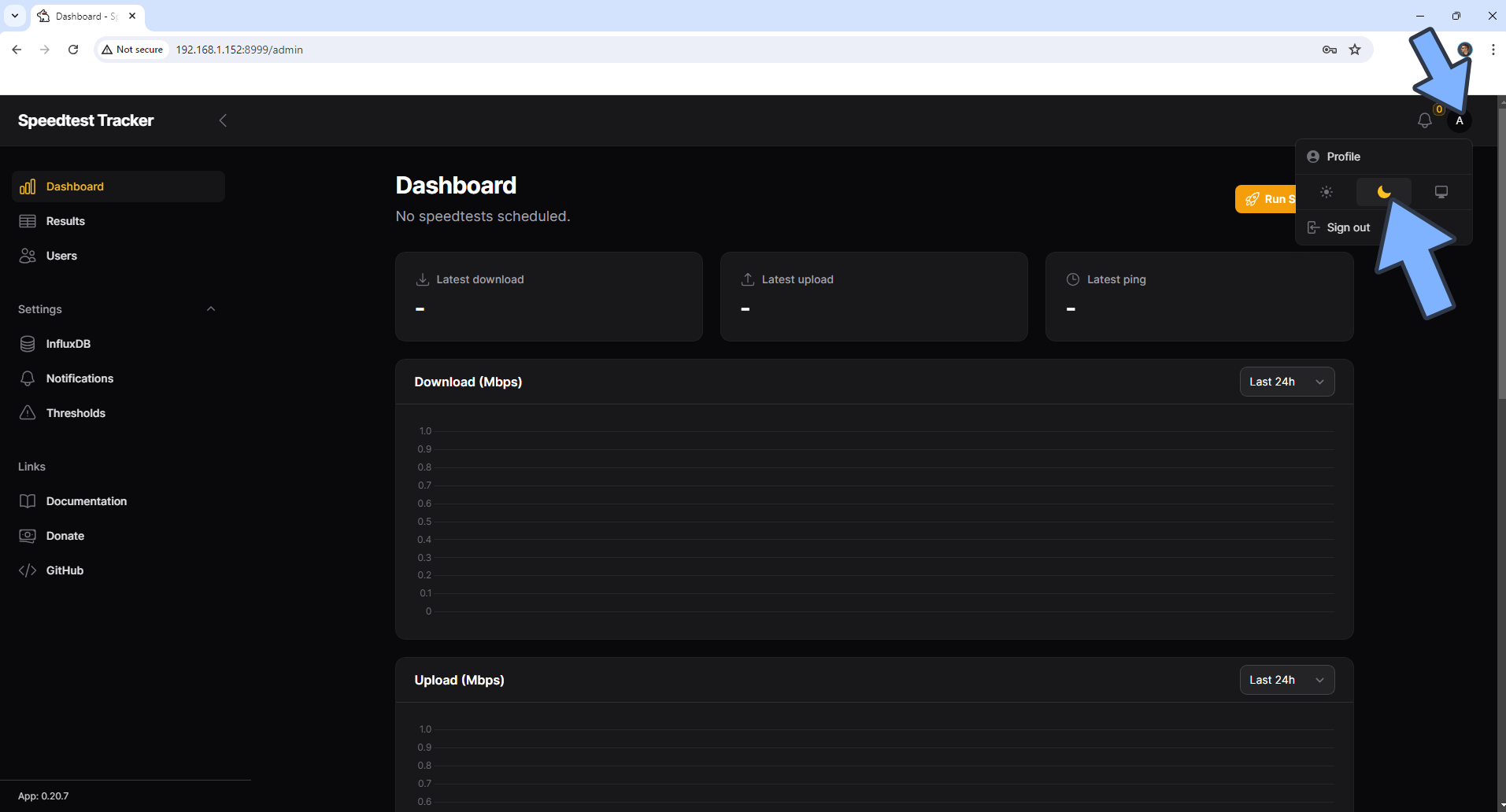 Speedtest Tracker UGREEN NAS Set up 6