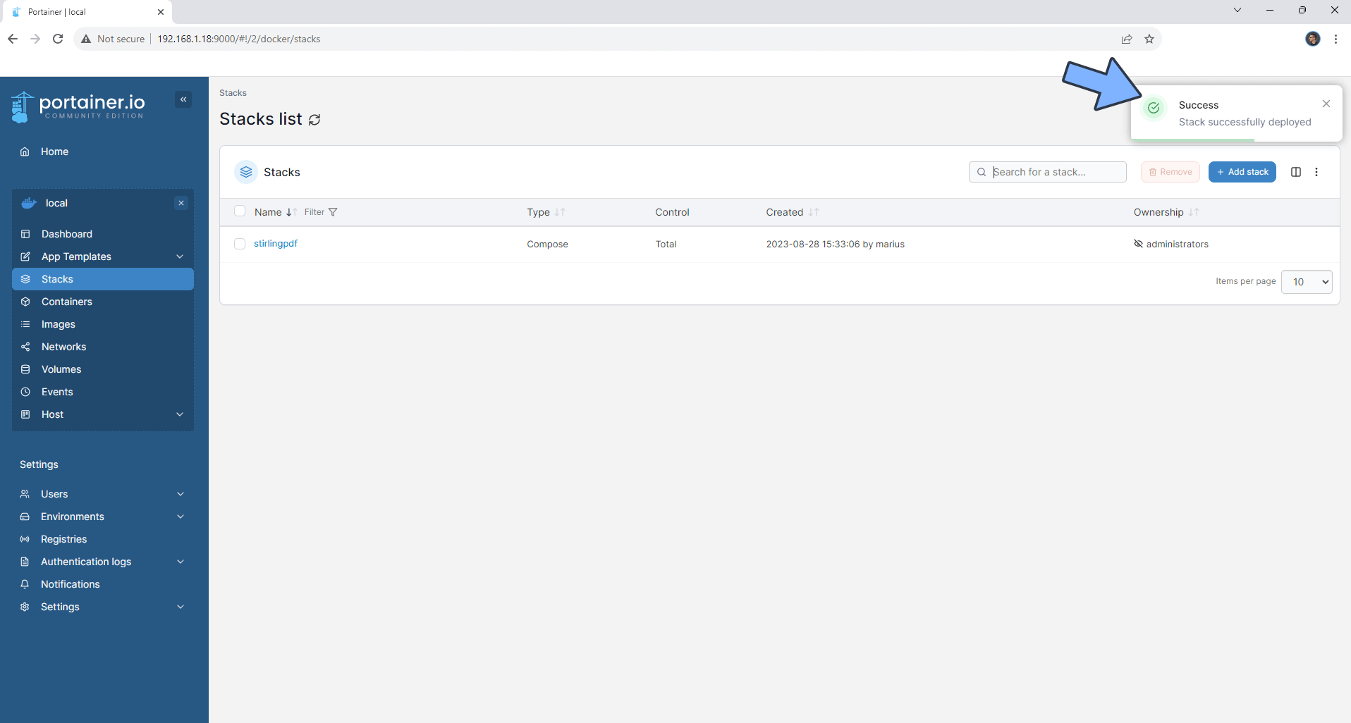 Stirling PDF UGREEN NAS Set up 5 new 2026