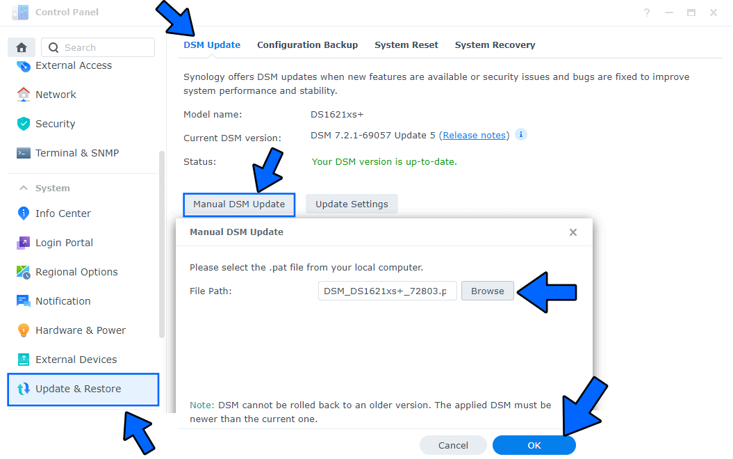 1 Synology DSM 7.2.2-72803