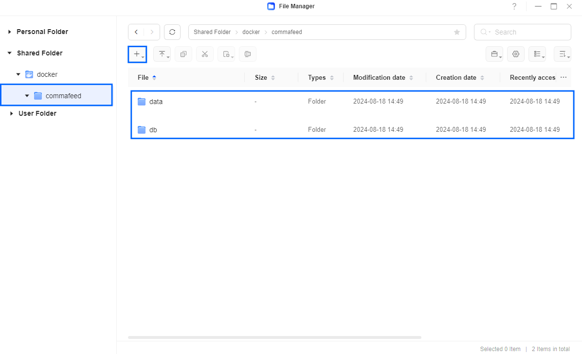 CommaFeed UGREEN NAS Portainer Set up 2