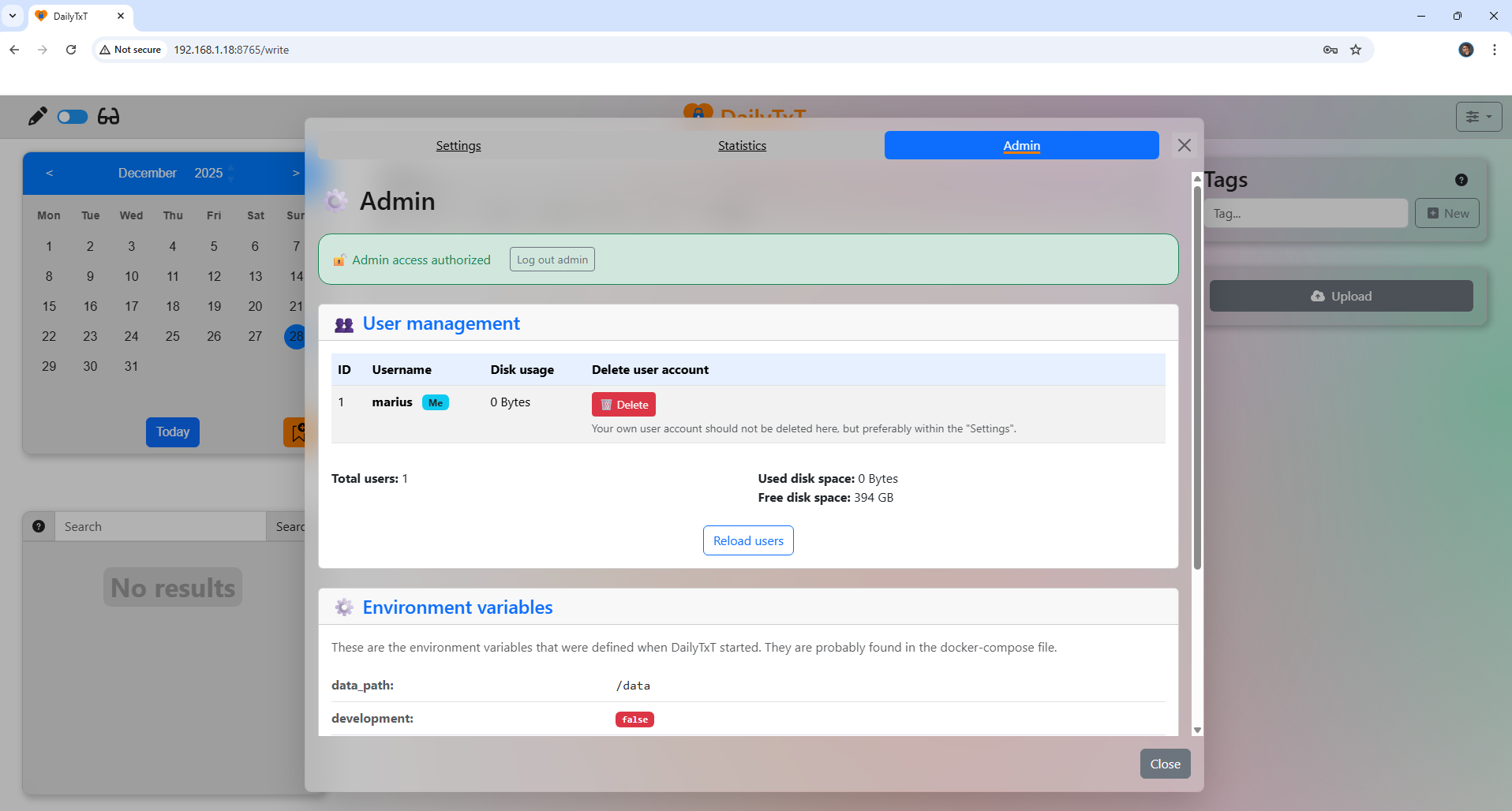 DailyTxT Synology NAS Set up 11 new 2026