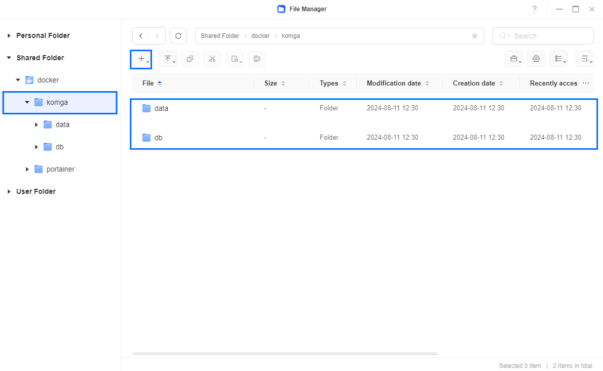 Komga UGREEN NAS Set up 2