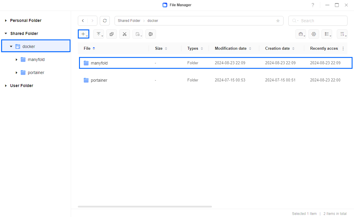 Manyfold UGREEN NAS Portainer Set up 1